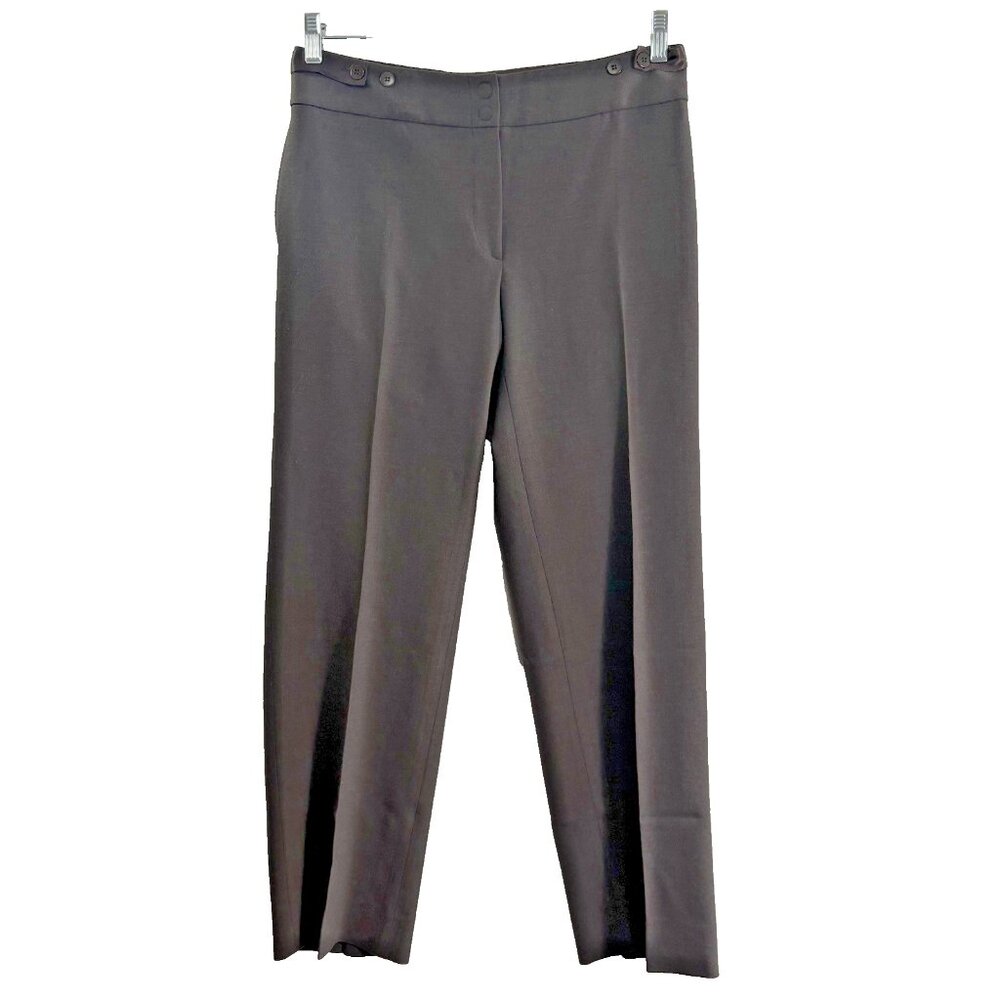 Vtg ARMANI Collezioni Women Wool Blend Trousers Pants‎ Sz 10 Brown Career 1-14